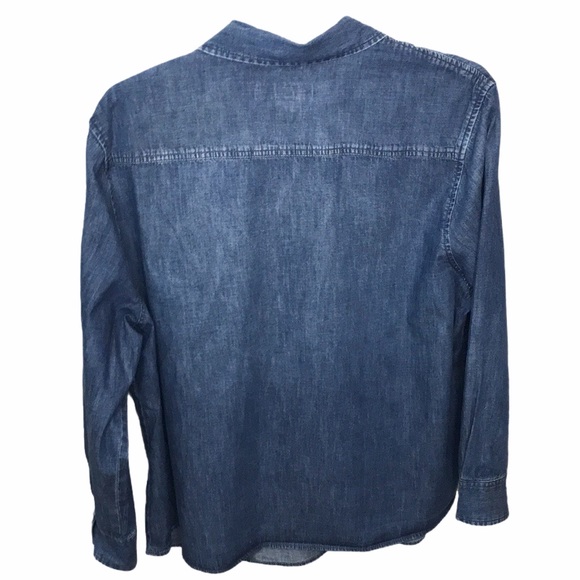 Pure Energy Plus Size Denim Button Front Shirt - Picture 2 of 9